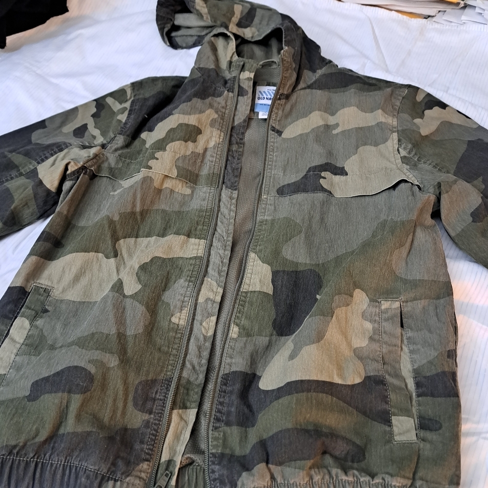 Camouflage Hooded Field Jacket - Olive/Green